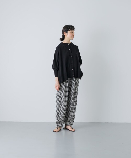 かぐれ（カグレ）の「ハイツイストコットンワイドカーディガン（カーディガン/ボレロ・レディース・IVORY/BLACK/MINT GRAY・Free）」の20枚目の写真