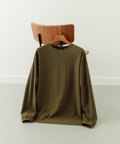 ITEMS URBANRESEARCH（アイテムズ アーバンリサーチ）の「天竺ボーダーロングスリーブカットソー（Tシャツ/カットソー・メンズ・BLU/BRN/CHA・M/L）」の21枚目の写真