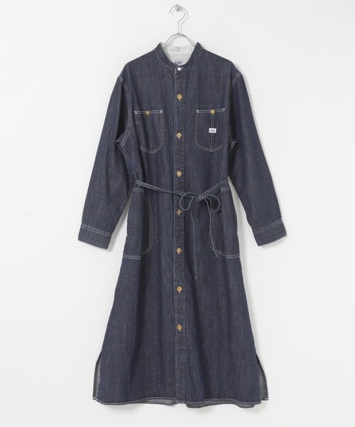 URBAN RESEARCH DOORS（アーバンリサーチドアーズ）の「『別注』Lee×DOORS　WORK SHIRTS ONE-PIECE（ワンピース・レディース・BLUE/NAVY・One）」の10枚目の写真