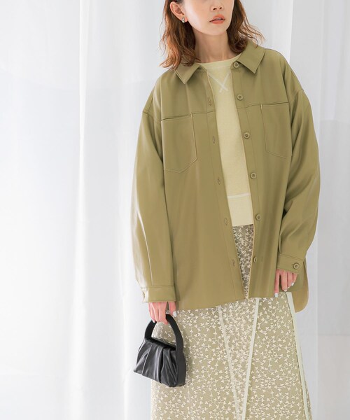 URBAN RESEARCH ROSSO（アーバンリサーチロッソ）の「オーバージャケット（その他アウター・レディース・pistachio/off・FREE）」の18枚目の写真