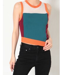 MURUA | バイカラーシアータンク(ニット/セーター)