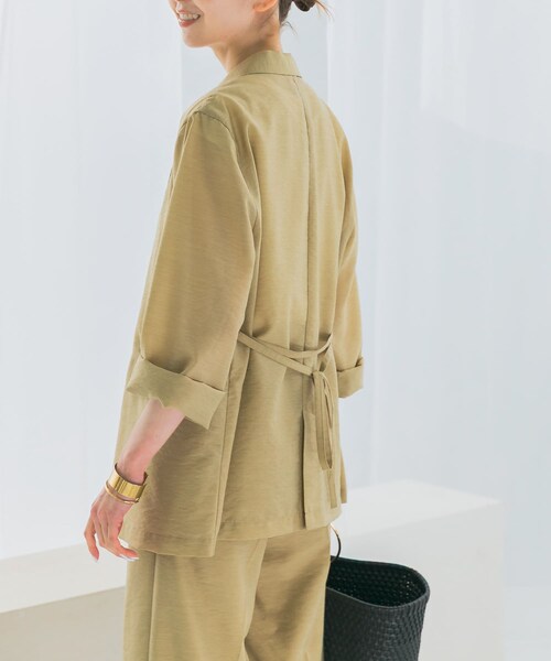 URBAN RESEARCH ROSSO（アーバンリサーチロッソ）の「シアージャケット（テーラードジャケット・レディース・bk×white/beige・FREE）」の4枚目の写真