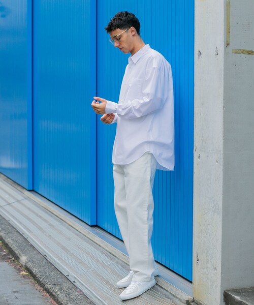 URBAN RESEARCH（アーバンリサーチ）の「new basic　THOMAS MASON OVER SHIRTS（シャツ/ブラウス・メンズ・ROYAL/WHITE/GREGE/LT BLUE/STRIPE/COCOA・S/M/L/XL）」の21枚目の写真