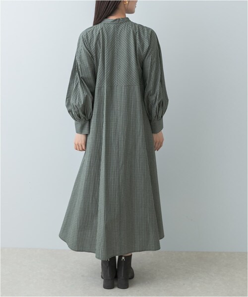 URBAN RESEARCH ROSSO（アーバンリサーチロッソ）の「F by ROSSO　チェックリボンシャツワンピース（ワンピース・レディース・OFF WHITE/KHAKI/NAVY・FREE）」の16枚目の写真