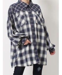 GYDA | CHECK MIX BIG SHIRT(シャツ/ブラウス)