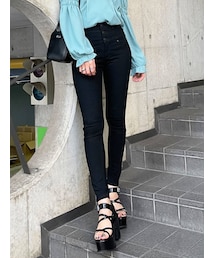 EMODA | 【ELDER】NUDEハイウエストデニム(デニムパンツ)