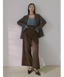 LAGUNAMOON | バイカラーベルトパンツ(その他パンツ)
