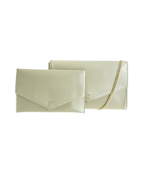 LAGUNAMOON（ラグナムーン）の「LADY シャインクラッチBAG（クラッチバッグ・レディース・ブラック/ミントグリーン/ゴールド/ブロンズ・F）」の2枚目の写真
