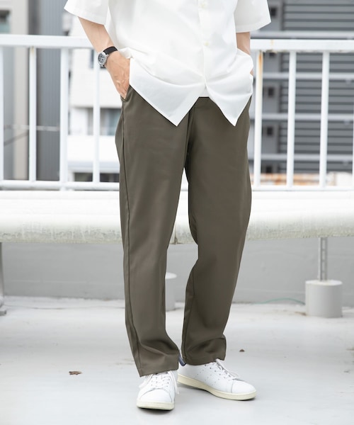 ITEMS URBANRESEARCH（アイテムズ アーバンリサーチ）の「『セットアップ対応』マシンウォッシャブルピケテーパードパンツ（その他パンツ・メンズ・BLK/KHK/NVY・M/L）」の2枚目の写真