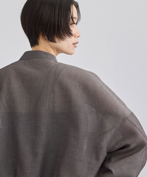 ADAM ET ROPE'(アダムエロペ)の「シアーツイルジップブルゾン(ブルゾン・レディース・キナリ/ブラウン・F)」の9枚目の写真