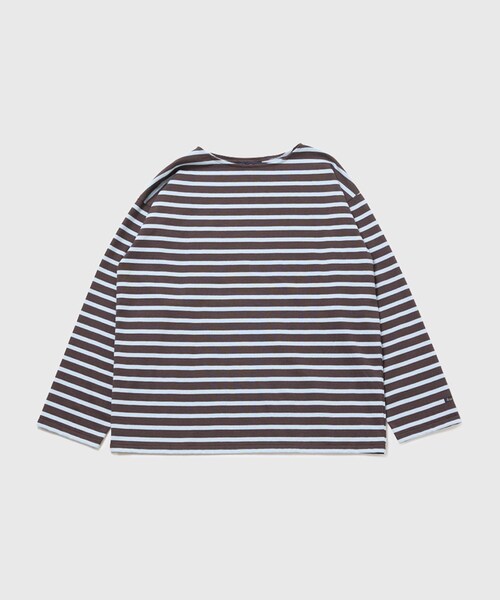 ADAM ET ROPE'(アダムエロペ)の「《別注》【Le Minor/ルミノア】 L/S SIGNATURE BASQUE(Tシャツ/カットソー・メンズ・ライトグレー/ダークブラウン/ダークブラウン系/ブラウン・L/M/S)」の15枚目の写真
