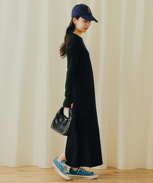 SENSE OF PLACE by URBAN RESEARCH（センスオブプレイスバイアーバンリサーチ）の「ボリュームスリーブアイラインカットワンピース（ワンピース・レディース・GREIGE/LILAC/BLACK・one/COMPACT）」の6枚目の写真