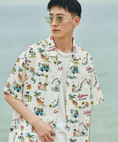 URBAN RESEARCH Sonny Label（アーバンリサーチサニーレーベル）の「アロハシャツ by Monkey Studio（シャツ/ブラウス・メンズ・グリーン/オフ/ネイビー・M/L）」の20枚目の写真