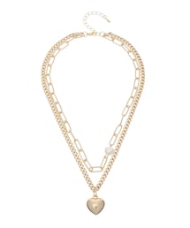 EVRIS | HEART MOTIF ダブルチェーンネックレス(ネックレス)