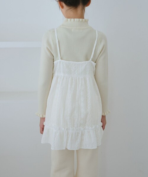 ROPE' PICNIC（ロペピクニック）の「【KIDS/キッズ】レースチュニックワンピース（ワンピース・キッズ・ホワイト/オフホワイト・L/M/S）」の18枚目の写真