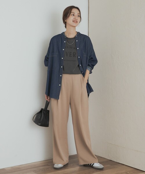 URBAN RESEARCH DOORS（アーバンリサーチドアーズ）の「デニムバンドカラーシャツ（シャツ/ブラウス・レディース・INDIGO/ONE WASH・M）」の22枚目の写真