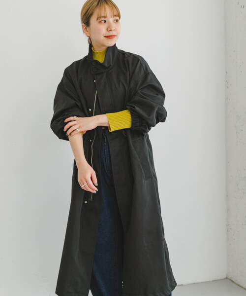 ITEMS URBANRESEARCH（アイテムズ アーバンリサーチ）の「モッズコート（モッズコート・レディース・KHK/BLK・FREE）」の4枚目の写真