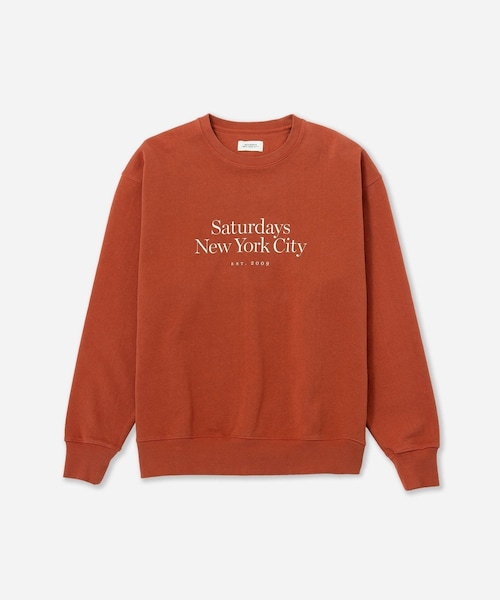 Saturdays NYC(サタデーズ ニューヨークシティ )の「Bowery Miller Standard Crew Sweatshirt(スウェット・レディース・チャコール/キナリ/レンガ・L/M/S/XL)」の19枚目の写真