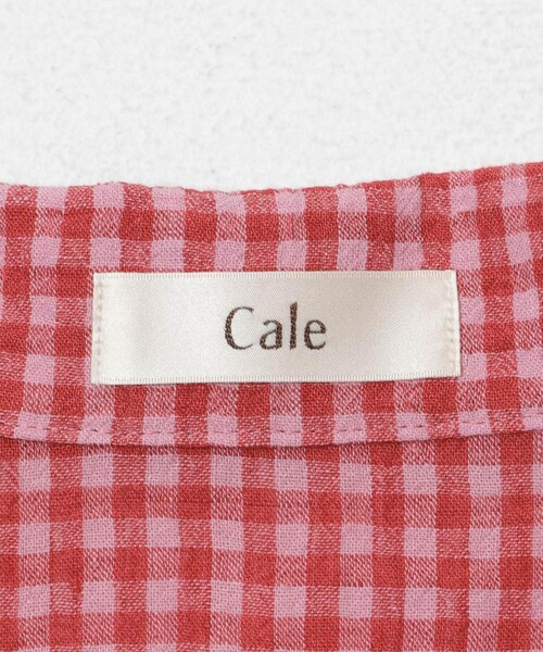 URBAN RESEARCH（アーバンリサーチ）の「『別注』Cale×URBAN RESEARCH　ギンガムチェックカバーオール（シャツ/ブラウス・メンズ・PINK×RED・3/4）」の13枚目の写真