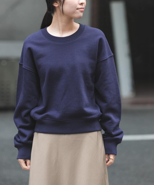 URBAN RESEARCH DOORS（アーバンリサーチドアーズ）の「FORK&SPOON　コクーンスウェット（スウェット・レディース・NAVY/OATMEAL/PINK・1）」の19枚目の写真