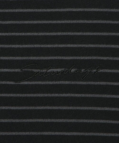 Saturdays NYC(サタデーズ ニューヨークシティ )の「Ryo Stripe Half Zip Polo Sweatshirt(スウェット・レディース・ブラック/ワイン・L/M/S/XL)」の13枚目の写真