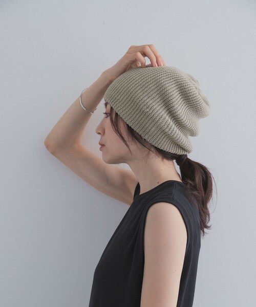 URBAN RESEARCH DOORS(アーバンリサーチドアーズ)の「コットンビーニー(ニットキャップ/ビーニー・レディース・TOP CCL/GRIEGE・-)」の4枚目の写真