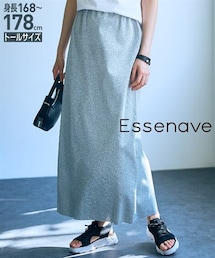 nissen | 高身長　ラメカットソーナロースカート（トールサイズ）Essenave(スカート)