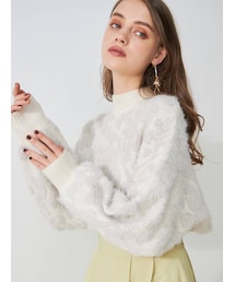 MERCURYDUO | ボタニカルフラワージャカードニット(ニット/セーター)