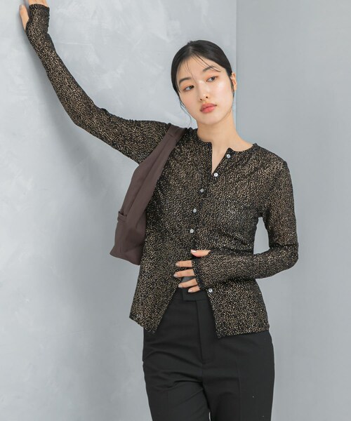 URBAN RESEARCH ROSSO（アーバンリサーチロッソ）の「ラメレースカットソー（Tシャツ/カットソー・レディース・IVORY/BLACK・FREE）」の18枚目の写真