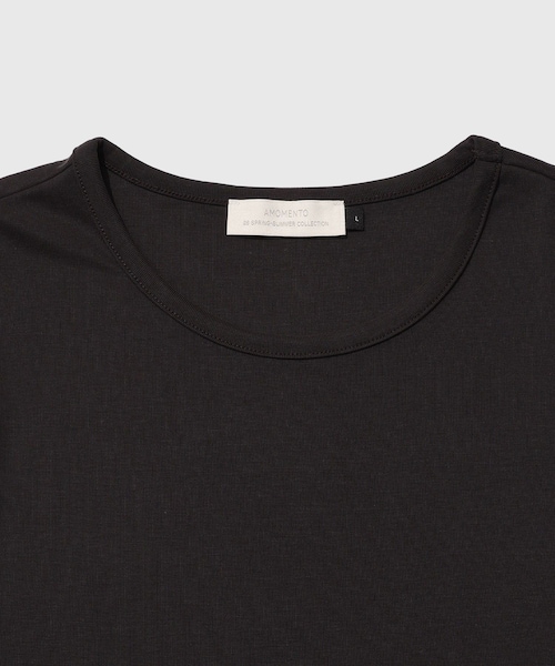 ADAM ET ROPE'（アダムエロペ）の「【AMOMENTO/アモーメント】ROUND NECK SLEEVELESS TOP（タンクトップ・メンズ・チャコール・L/M）」の6枚目の写真