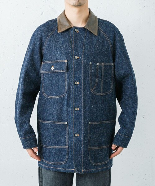 URBAN RESEARCH(アーバンリサーチ)の「Cale コットンシルクデニムカバーオール(カバーオール・メンズ・Blue・3/4)」の6枚目の写真