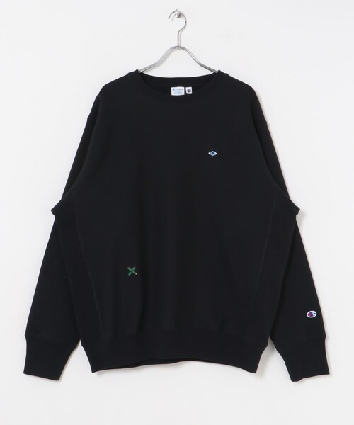 URBAN RESEARCH（アーバンリサーチ）の「『別注』LOWERCASE×Champion　LCリバースウィーブbyFACEOKA（スウェット・メンズ・レッド/シルバー/ブラック/ダークネイビー/オフブラック・M/L/XL/XXL）」の10枚目の写真