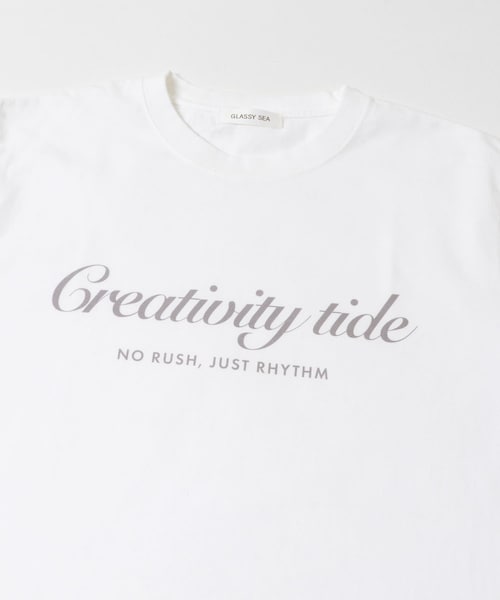 URBAN RESEARCH Sonny Label（アーバンリサーチサニーレーベル）の「GLASSY SEA　クリエイティブタイドTシャツ（Tシャツ/カットソー・レディース・WHITE/BLACK・M）」の5枚目の写真