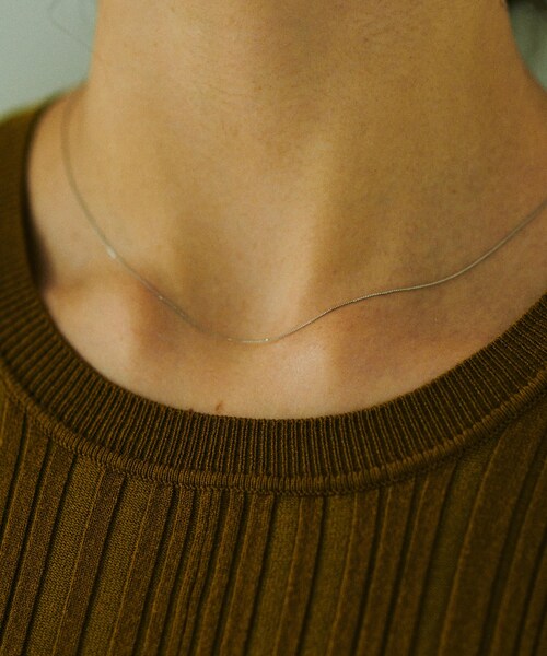 ROPE'(ロペ)の「【Mimi】R(ロペ アール)PT ベネチアン45チェーンショートネックレス(ネックレス・レディース・シルバー系・F)」の5枚目の写真