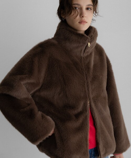 URBAN RESEARCH Sonny Label（アーバンリサーチサニーレーベル）の「フェイクファースタンドブルゾン（ブルゾン・レディース・アッシュグレー/ブラウン・Free）」の18枚目の写真
