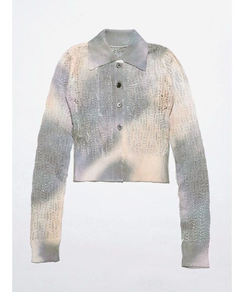 EMODA（エモダ）の「【VEQUM】OPEN WORK KNIT SHIRT（カーディガン/ボレロ・レディース・ホワイト/ブラック/ライトミックス・F）」の7枚目の写真