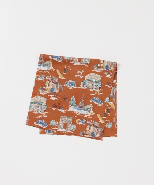 URBAN RESEARCH DOORS(アーバンリサーチドアーズ)の「LIFE STYLE TAILOR モチーフ柄コットンハンカチ(ハンカチ/ハンドタオル・メンズ・WHITE/LIGHT BLUE/ORANGE/BLUE・-)」の3枚目の写真