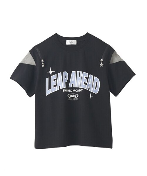 nissen（ニッセン）の「肩ジップデザインTシャツ（女の子）（Tシャツ/カットソー・キッズ・黒/ラベンダー・140/150/160）」の3枚目の写真