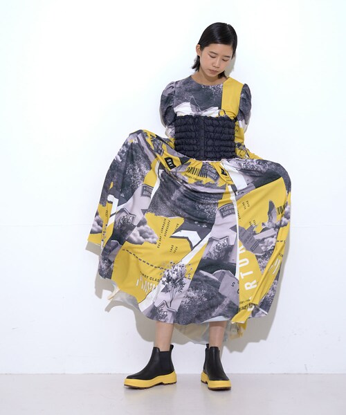 THE GOODLAND MARKET（ザグッドランドマーケット）の「old honey　61℃skirt（スカート・レディース・white/yellow・one）」の20枚目の写真