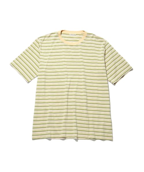 【AURALEE/オーラリー】 HARD TWIST COTTON BORDER TEE