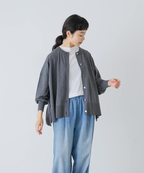 かぐれ(カグレ)の「ハイツイストコットンワイドカーディガン(カーディガン/ボレロ・レディース・BLACK/GRAY/NAVY・Free)」の21枚目の写真