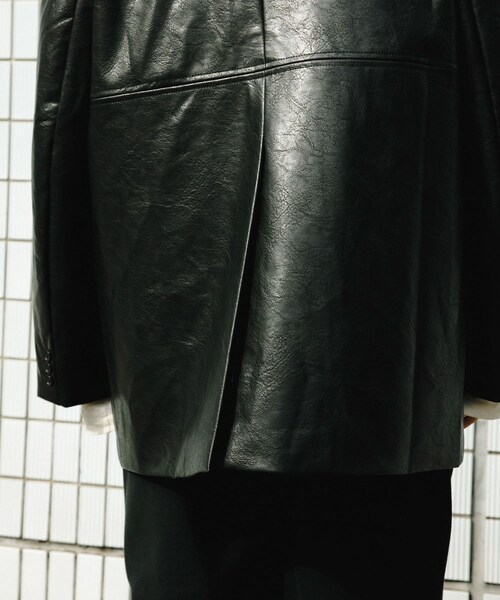 SENSE OF PLACE by URBAN RESEARCH（センスオブプレイスバイアーバンリサーチ）の「フェイクレザーミドルジャケット（テーラードジャケット・メンズ・BLACK/BROWN・M/L）」の11枚目の写真