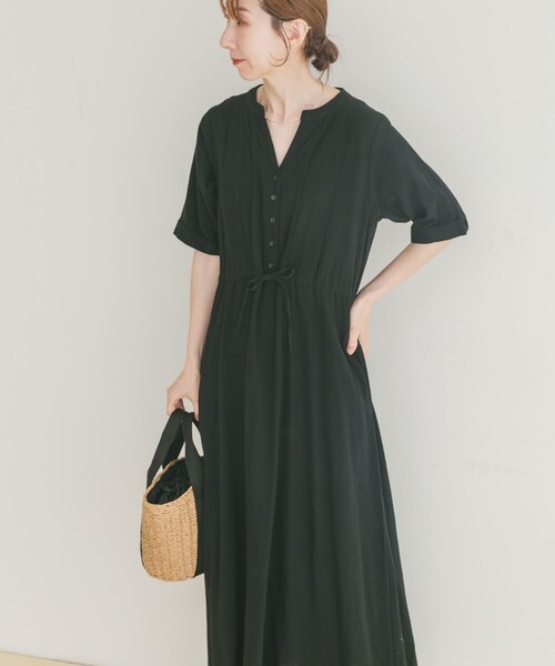 ITEMS URBANRESEARCH（アイテムズ アーバンリサーチ）の「ドライコットンタックワンピース（ワンピース・レディース・MOC/RED/BLK・FREE）」の5枚目の写真