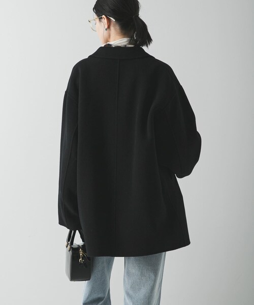 URBAN RESEARCH（アーバンリサーチ）の「スーパー140ステンカラーリバーミドルコート（ステンカラーコート・レディース・BRICK/NAVY/BLACK・FREE）」の9枚目の写真
