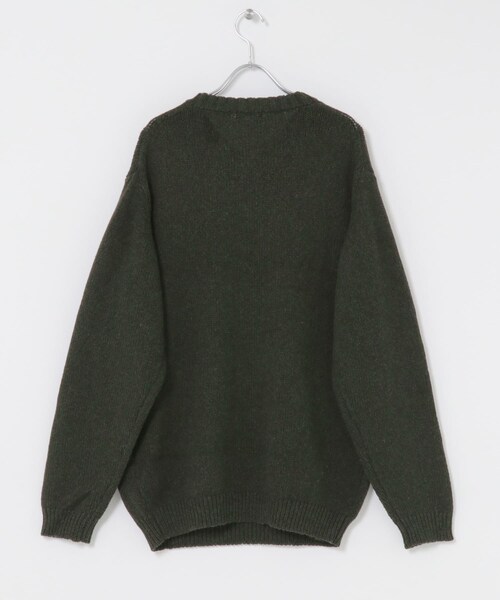 URBAN RESEARCH DOORS（アーバンリサーチドアーズ）の「FORK&SPOON　コットンウールVネックニット（ニット/セーター・メンズ・BLACK/LODEN・4/5）」の22枚目の写真