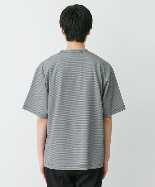 URBAN RESEARCH DOORS(アーバンリサーチドアーズ)の「STILL BY HAND STRIPED T-SHIRTS(Tシャツ/カットソー・メンズ・BEG×WHT/GRY×BLK/BLK×WHT・46/48/50)」の9枚目の写真