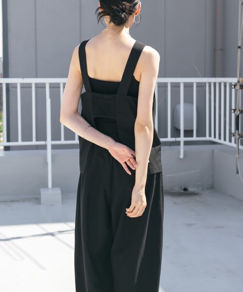 KBF（ケイビーエフ）の「バックオープンベストセットアップ（セットアップ・レディース・BLACK/BEIGE/BROWN・one）」の7枚目の写真