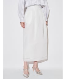 ELENDEEK | MESH BONDING TUCKED SK(スカート)