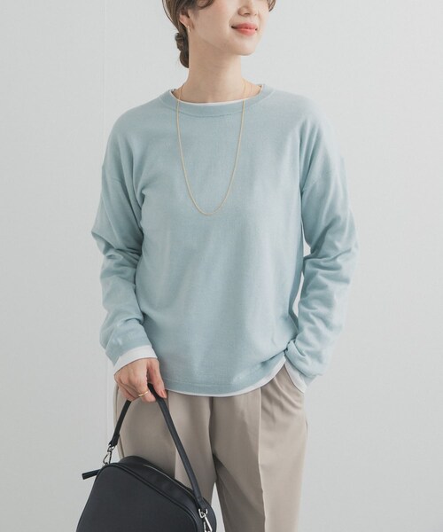 URBAN RESEARCH DOORS（アーバンリサーチドアーズ）の「レイヤードSETプルオーバー（ニット/セーター・レディース・GRAY/ORANGE/NAVY/BEIGE/MINT・Free）」の3枚目の写真