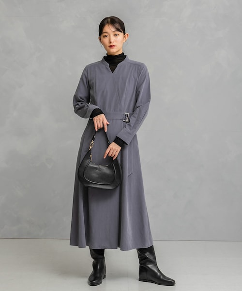 URBAN RESEARCH ROSSO（アーバンリサーチロッソ）の「スエードライクカシュクールワンピース（ワンピース・レディース・BLUE/ORANGE/BLACK・FREE）」の17枚目の写真